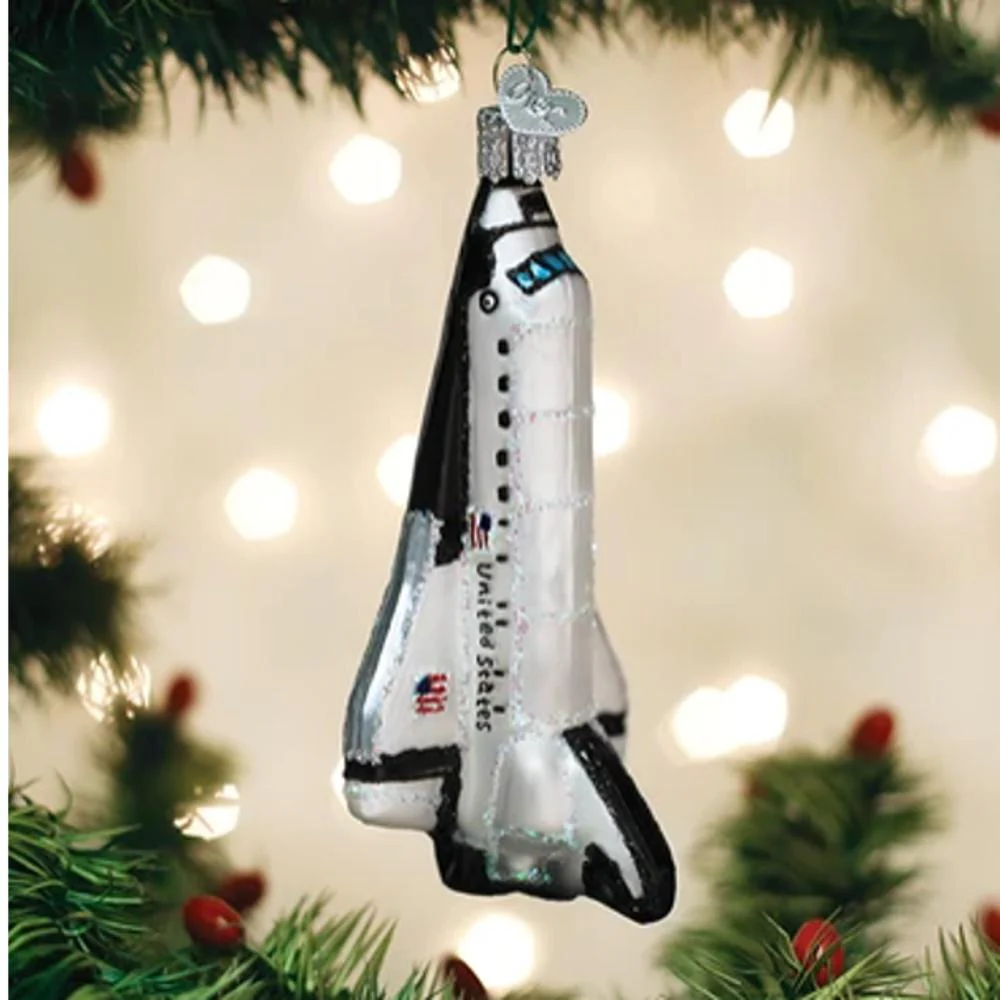 Glass Shuttle Ornament