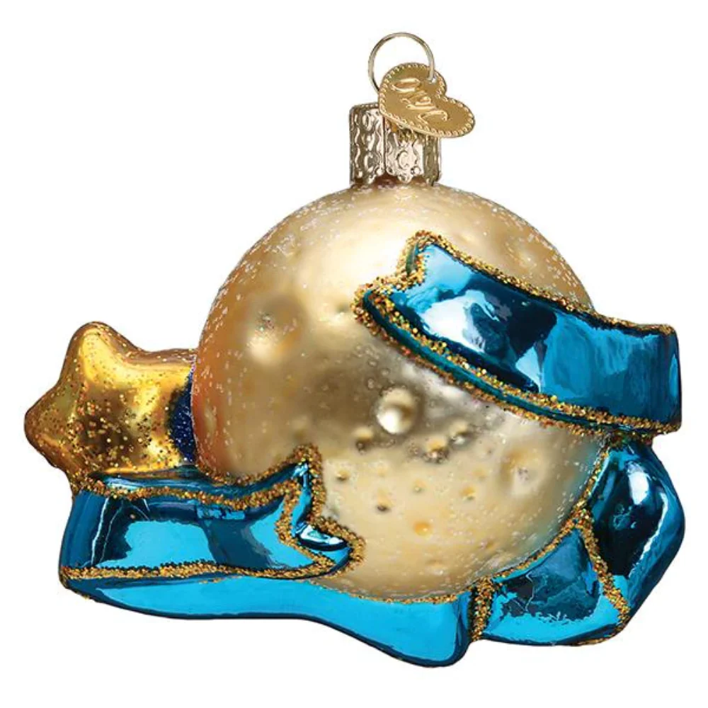Love You to the Moon Glass Ornament - Image 2