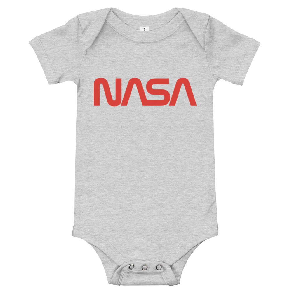 NASA Worm Baby Short Sleeve Onesie - Image 3