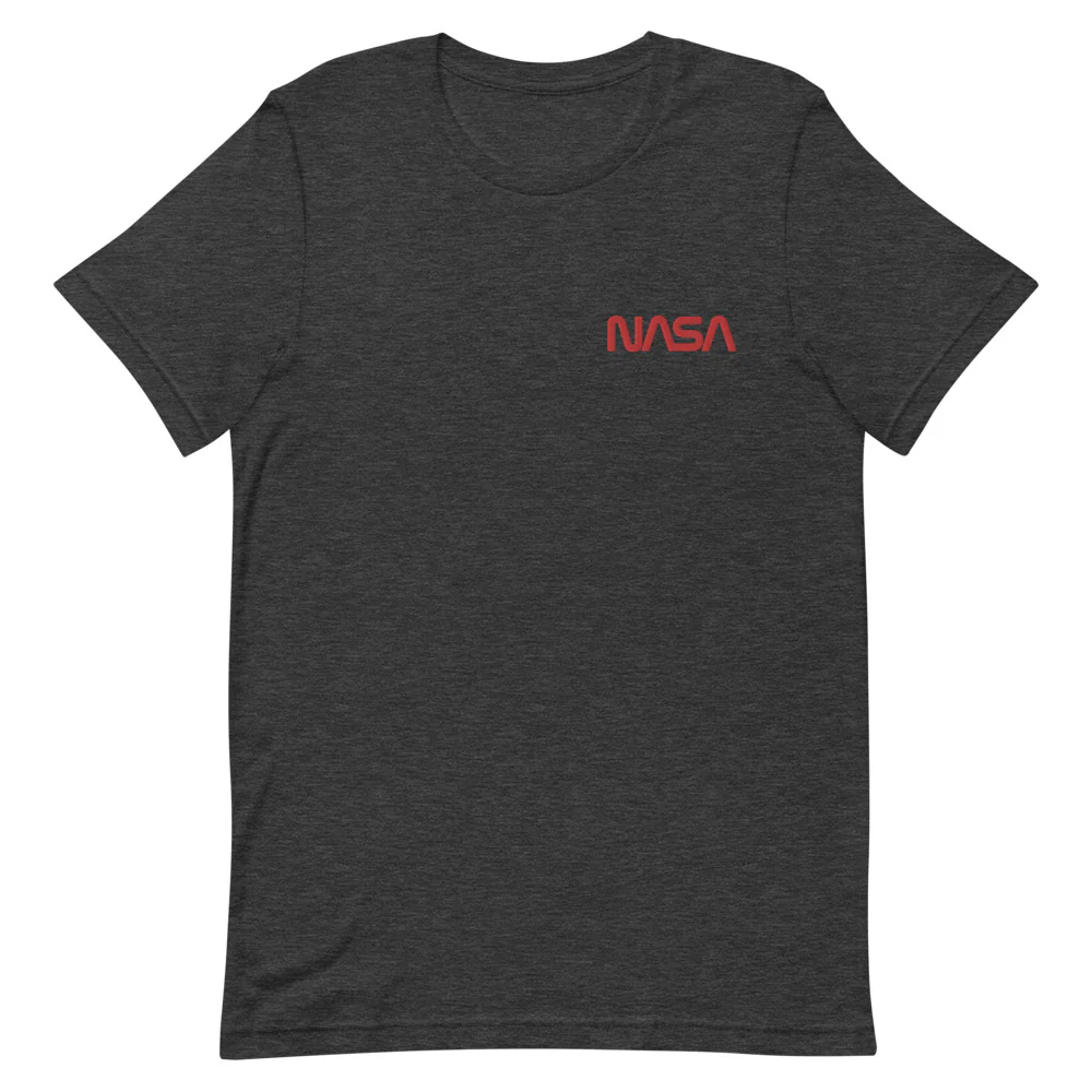 NASA Worm Embroidered  Unisex T-Shirt - Image 5