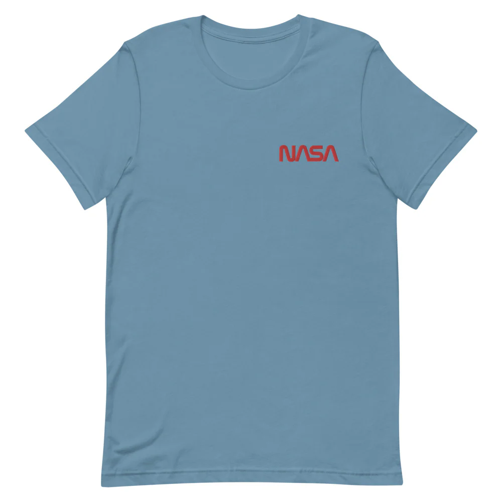 NASA Worm Embroidered  Unisex T-Shirt - Image 7