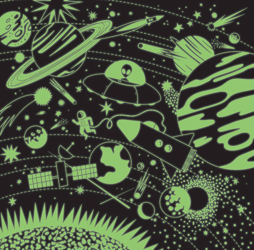 Space Illuminated 500 Piece Puzzle- Glow in Dark - Image 2