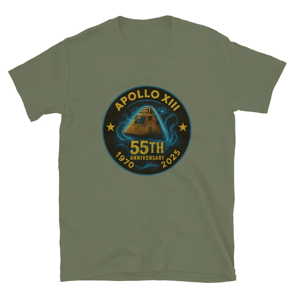 Vintage Apollo 13 55th Anniversary Unisex T-Shirt - Image 4
