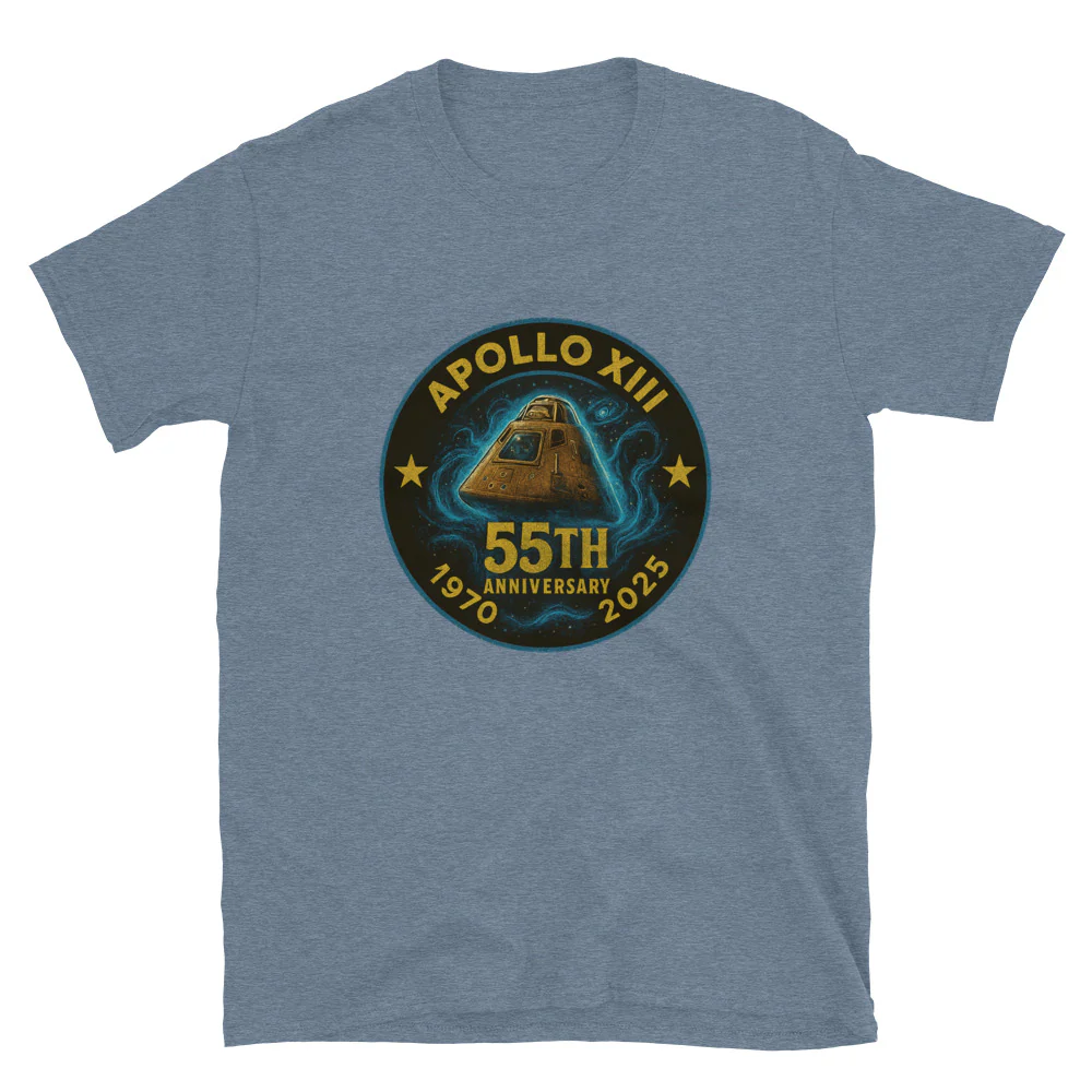 Vintage Apollo 13 55th Anniversary Unisex T-Shirt - Image 5