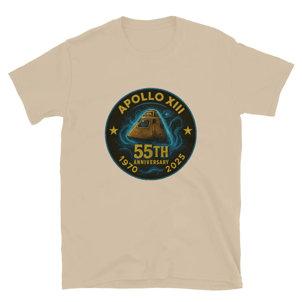 Vintage Apollo 13 55th Anniversary Unisex T-Shirt - Image 7